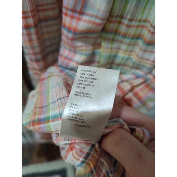 Free People Sally Embroidered Plaid Top Maxi Dress NWT - Picture 7 of 9